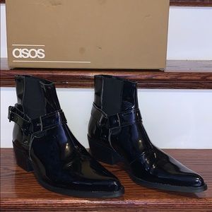 Ride Them High Men Patent Leather Boots